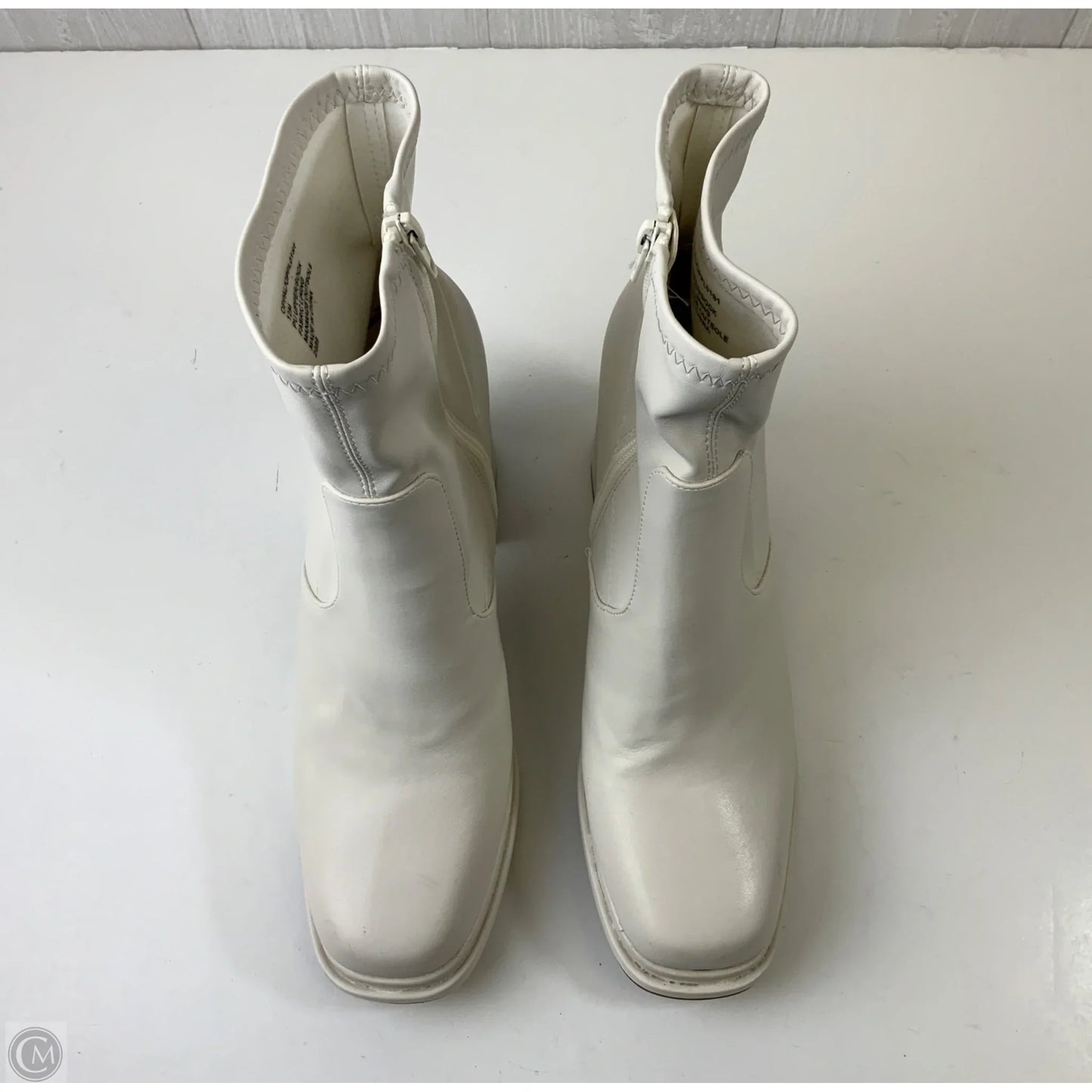 Boots Ankle Heels By Steve Madden In White, Size: 12