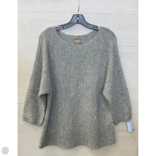 Sweater By Chicos In Grey, Size: M