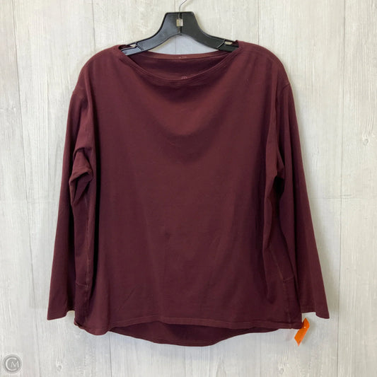 Athletic Top Long Sleeve Crewneck By Lululemon In Maroon, Size: Xl