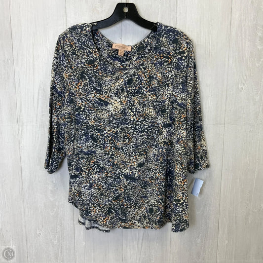 Top 3/4 Sleeve By Philosophy In Multi-colored, Size: 2x