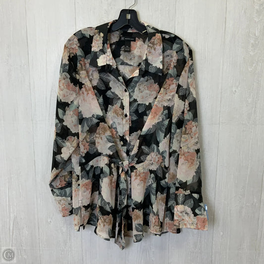 Blouse Long Sleeve By Inc In Floral Print, Size: 1x