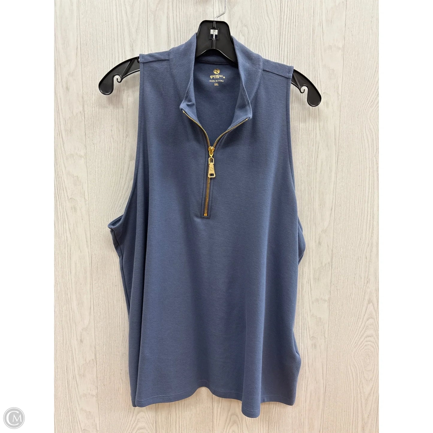 Top Sleeveless By Spartina In Blue, Size: Xxl