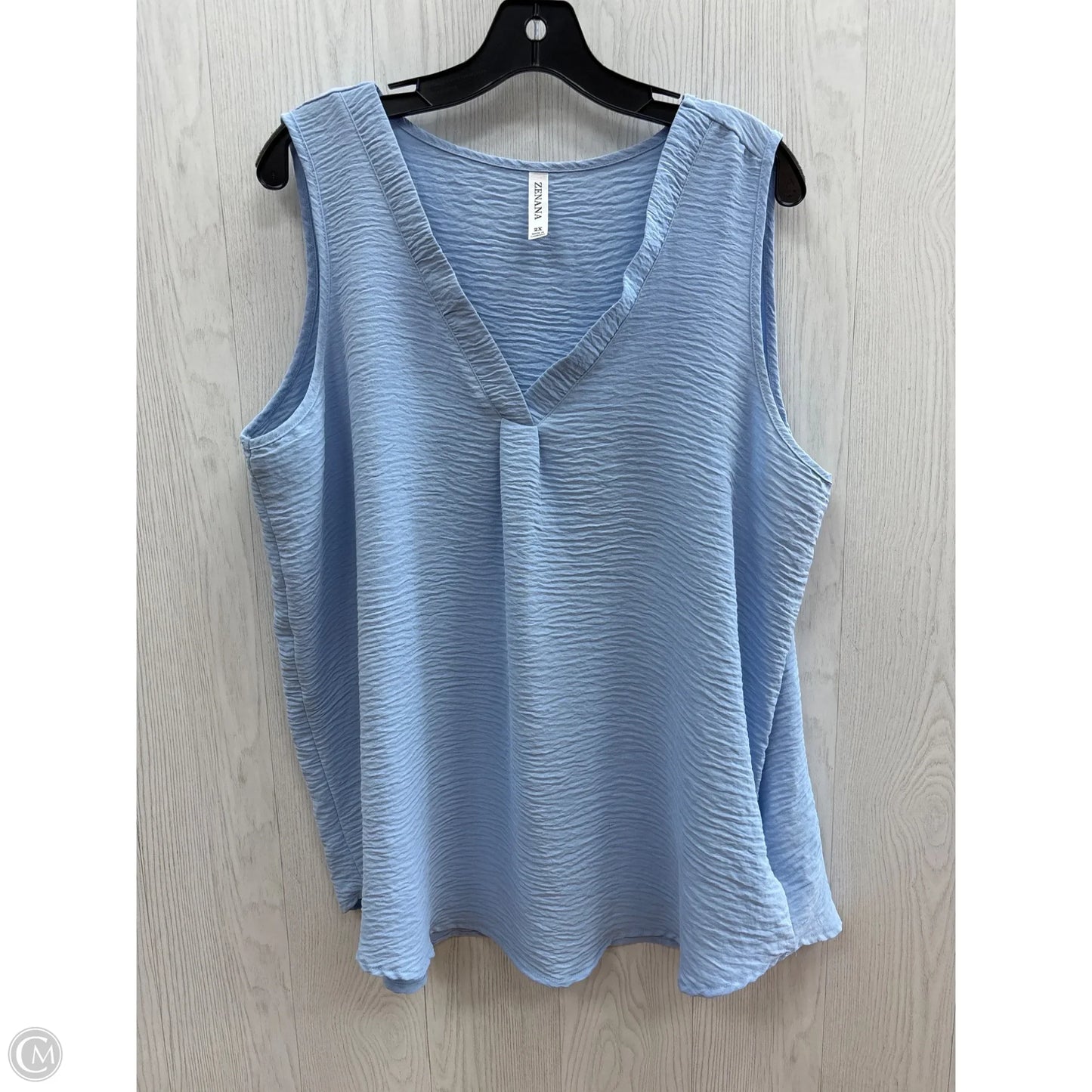 Top Sleeveless By Zenana Outfitters In Blue, Size: 2x