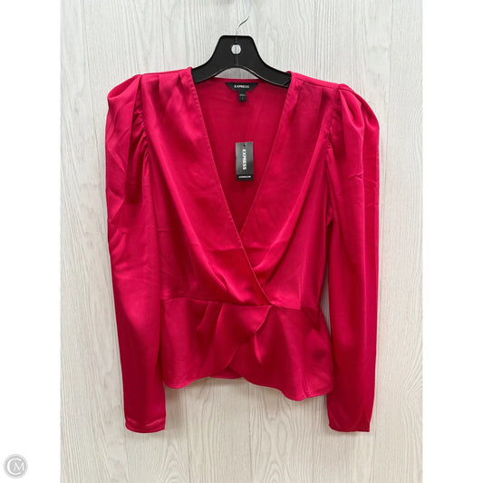 Top Long Sleeve By Express In Pink, Size: S