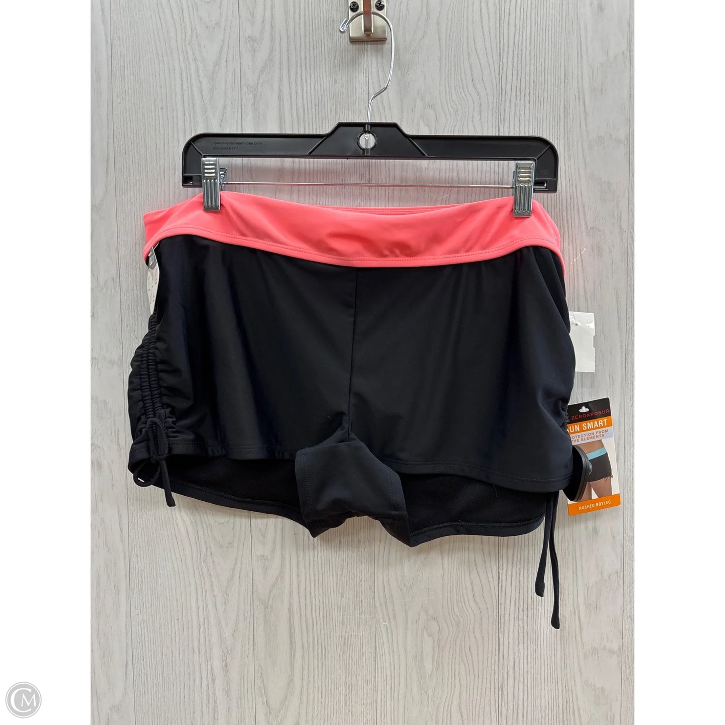 Swimsuit Bottom By Zero Xposure In Black & Pink, Size: 1x