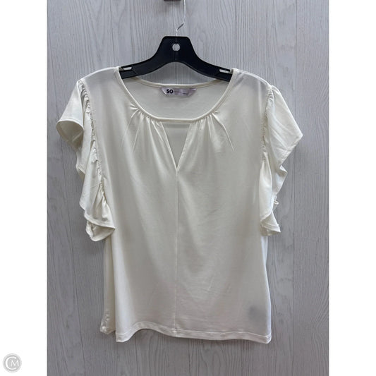 Top Short Sleeve By So In White, Size: L