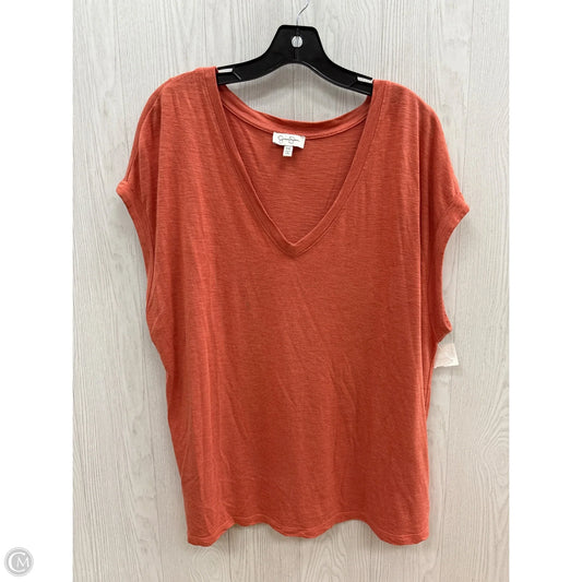 Top Short Sleeve By Jessica Simpson In Orange, Size: Xxl
