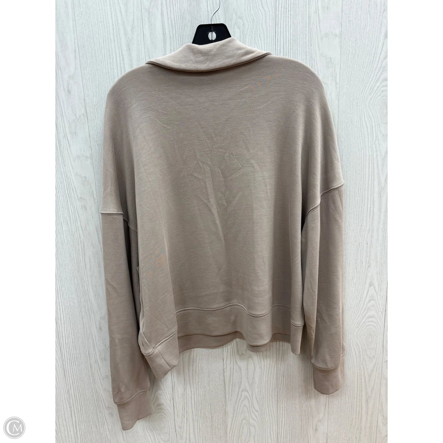 Athletic Top Long Sleeve Collar By Danskin In Beige, Size: Xl