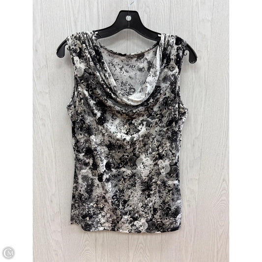 Top Sleeveless By Studio Works In Black & White, Size: S