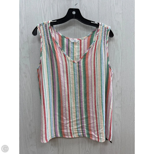 Top Sleeveless By Time And Tru In Multi-colored, Size: Xxl