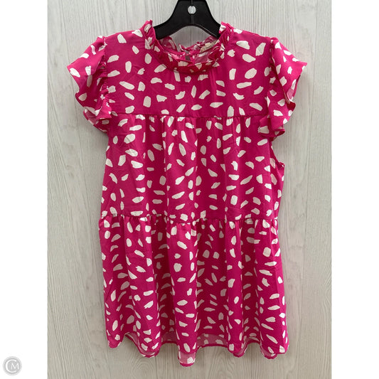 Top Short Sleeve By Jodifl In Pink, Size: L