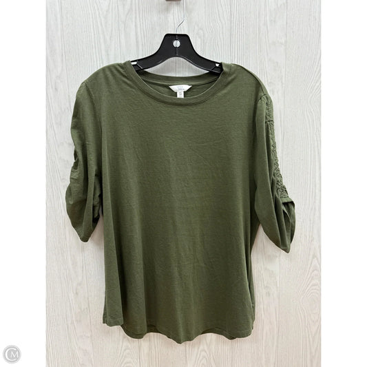 Top Short Sleeve By Time And Tru In Green, Size: 2x