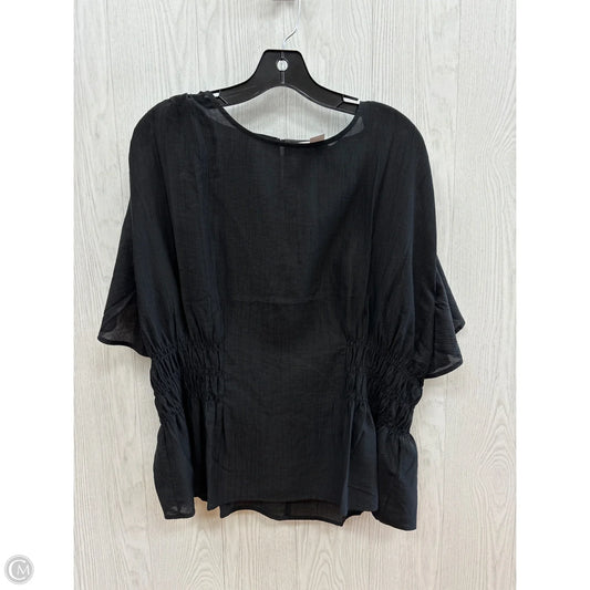 Top Short Sleeve By H&m In Black, Size: Xl