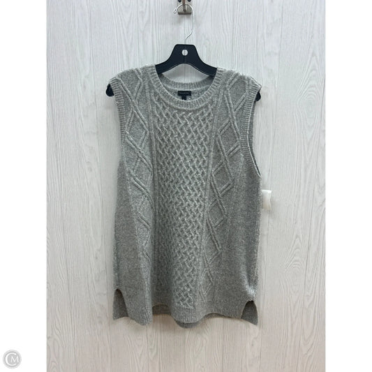 Vest Sweater By Talbots In Grey, Size: M
