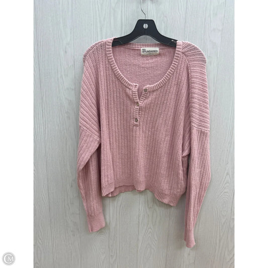 Sweater By No Boundaries In Pink, Size: L