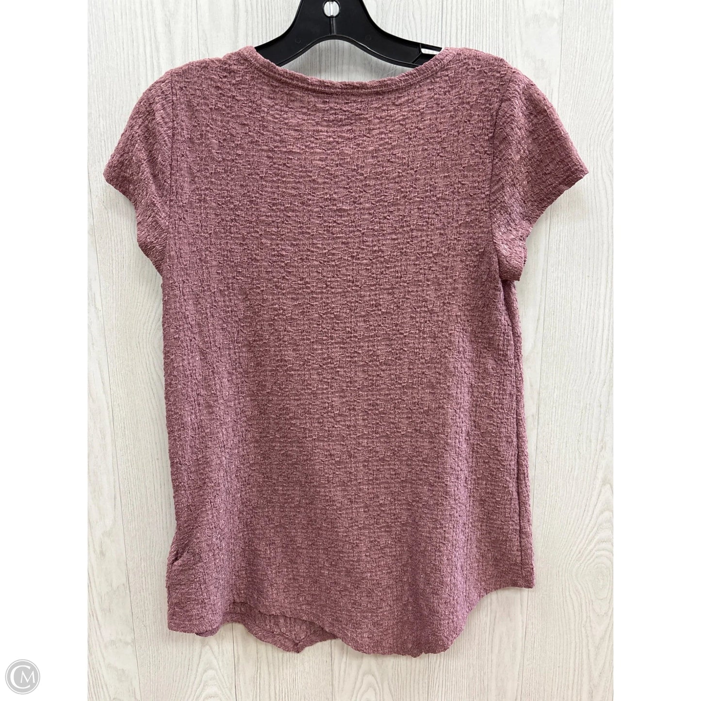 Top Short Sleeve Basic By Simply Vera In Mauve, Size: Xs