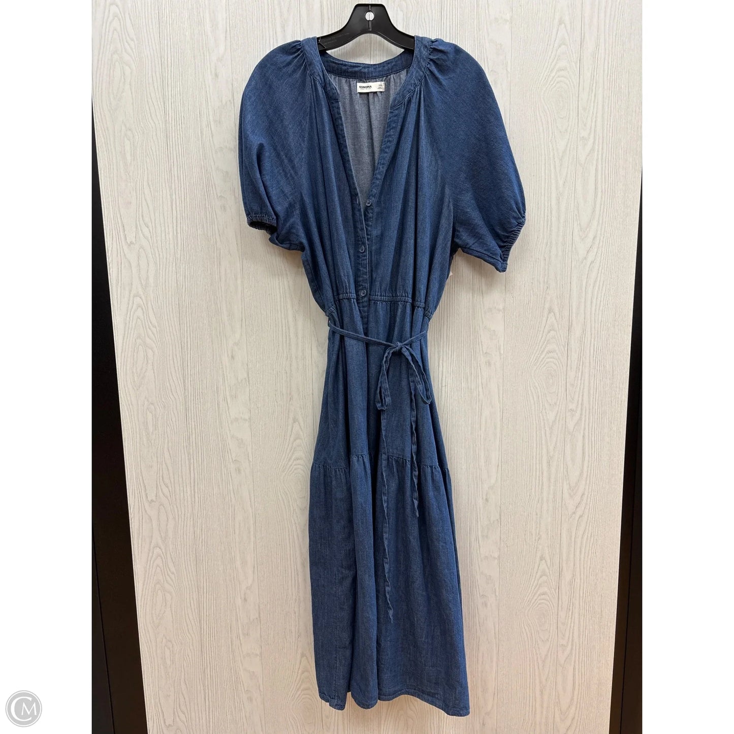 Dress Casual Maxi By Sonoma In Blue Denim, Size: Xxl