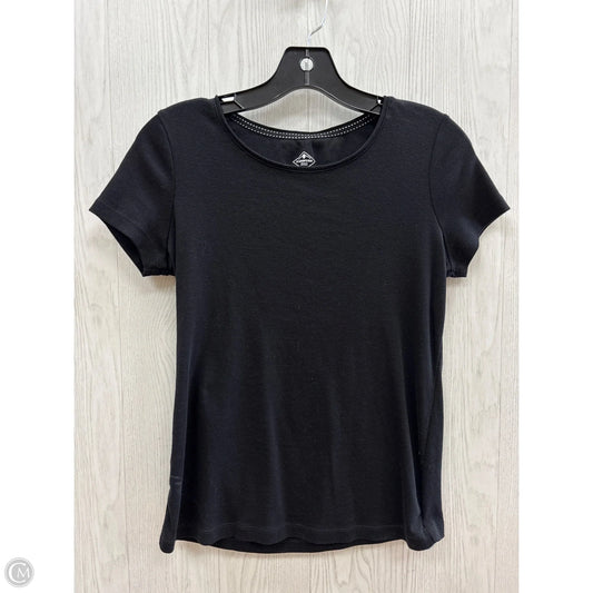 Top Short Sleeve Basic By St Johns Bay In Black, Size: Xs