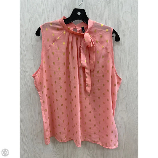 Top Sleeveless By Clothes Mentor In Pink, Size: Xl