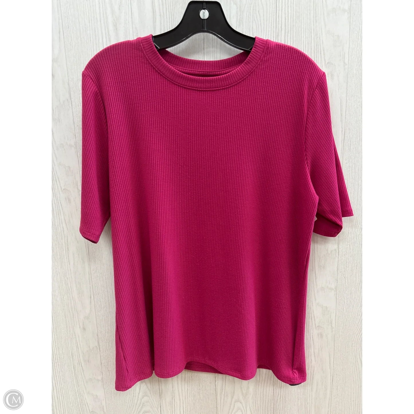 Top Short Sleeve Basic By Simply Vera In Pink, Size: Xl