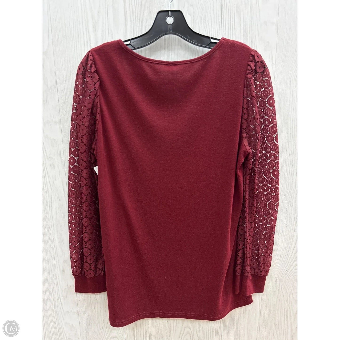 Top Long Sleeve Basic By Clothes Mentor In Red, Size: S