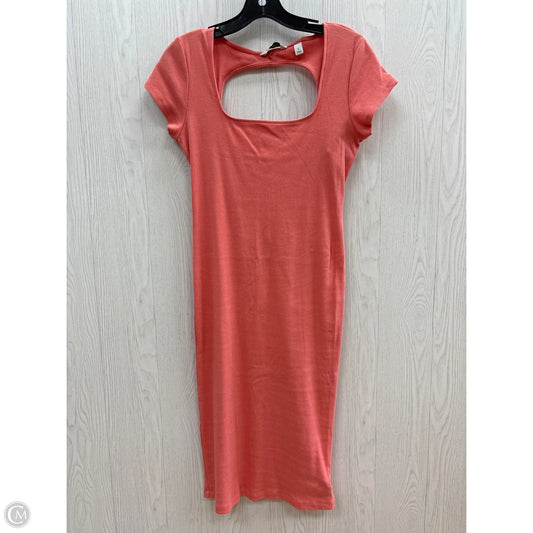 Dress Casual Midi By Nine West In Coral, Size: L