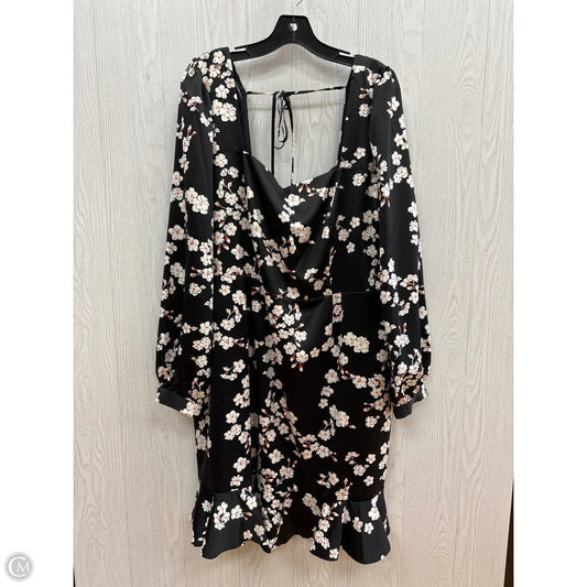 Dress Casual Short By Forever 21 In Black Floral, Size: 3x