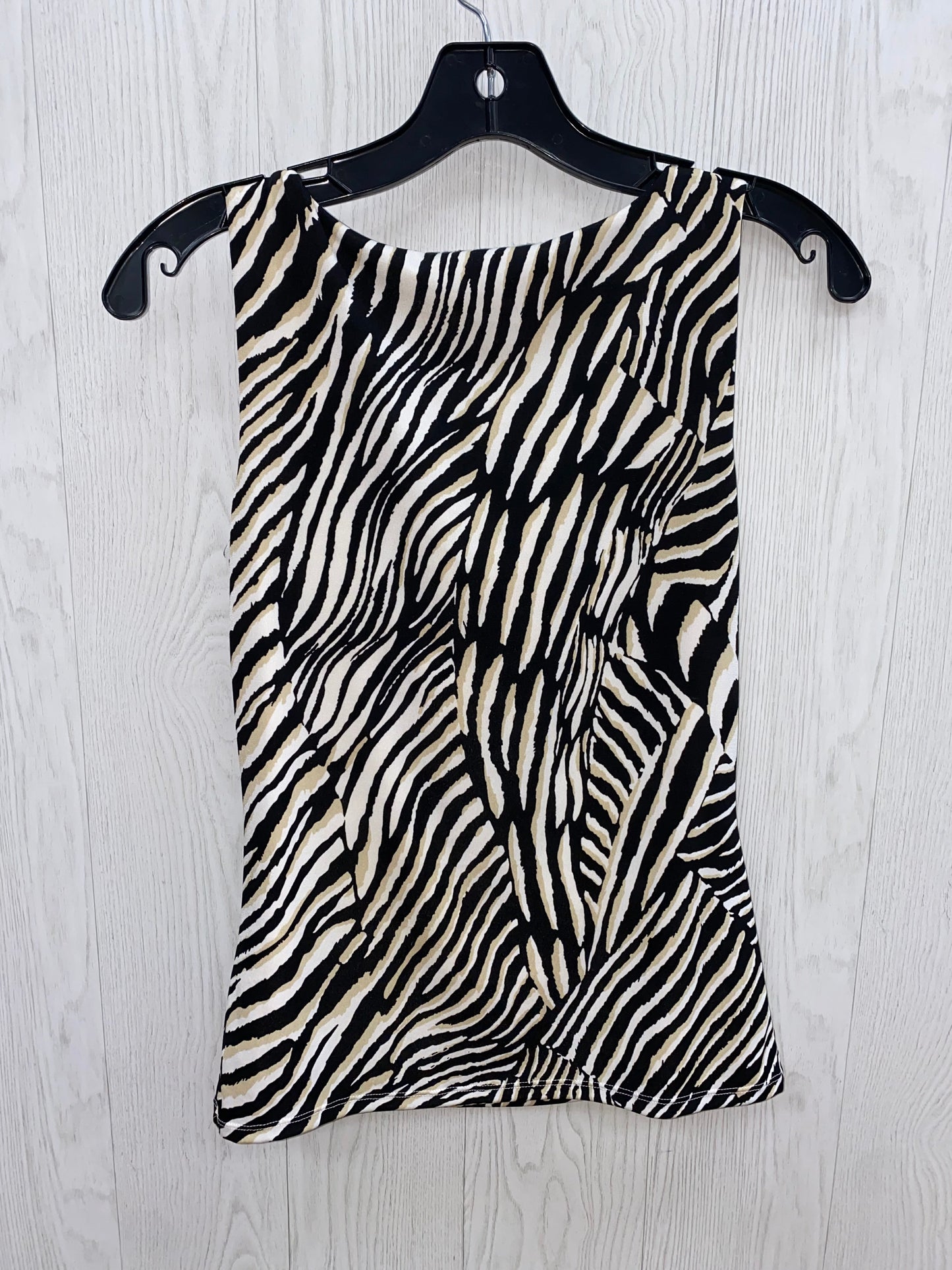 Zebra Print Top Sleeveless Basic White House Black Market, Size Xs