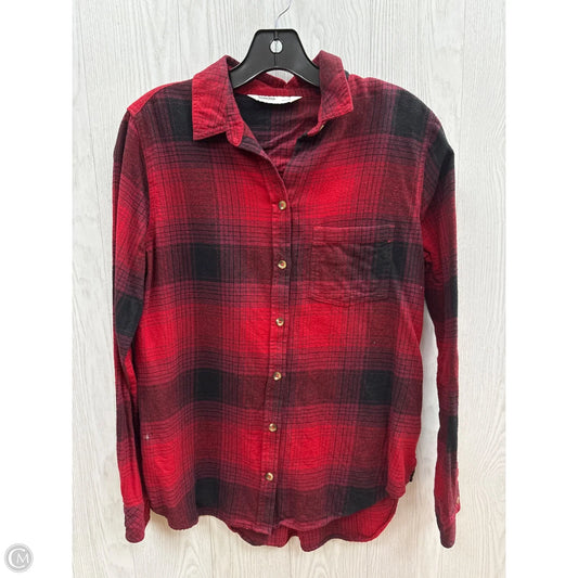 Top Long Sleeve By Sonoma In Red, Size: S