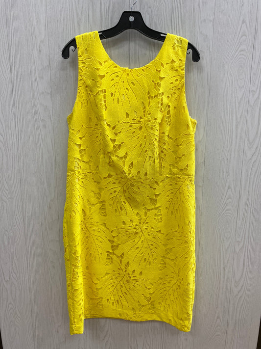 Yellow Dress Casual Short Talbots, Size 14