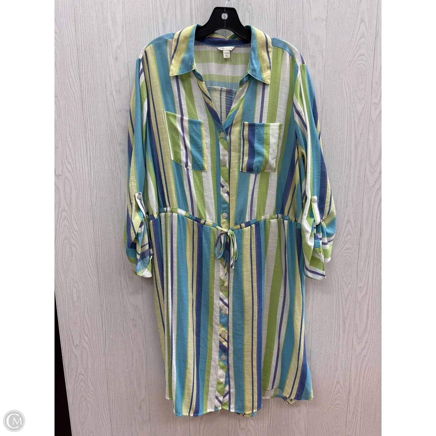 Dress Casual Short By Cato In Blue & Green, Size: 2x