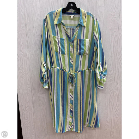 Dress Casual Short By Cato In Blue & Green, Size: 2x