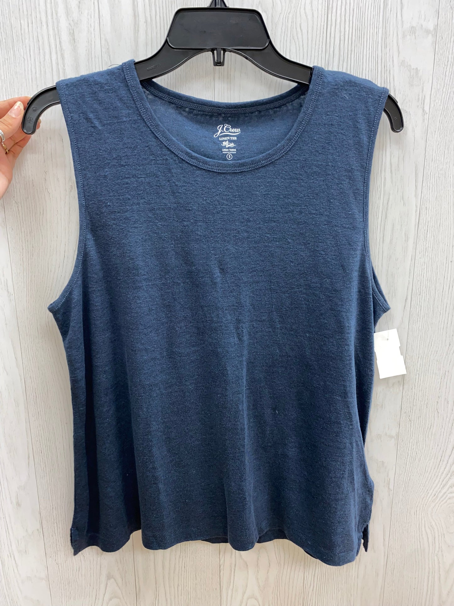 Blue Top Sleeveless Basic J. Crew, Size S