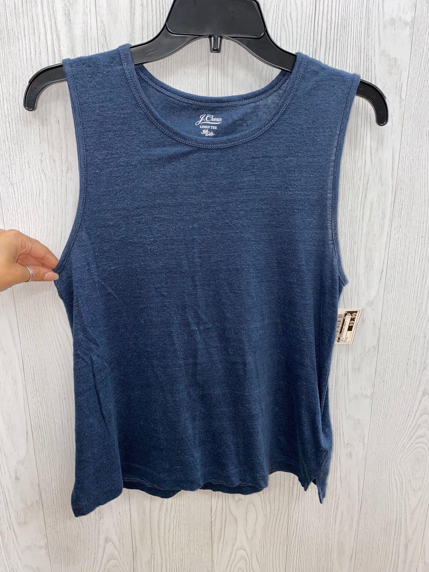 Blue Top Sleeveless Basic J. Crew, Size S