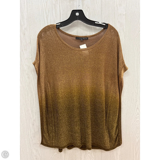 Top Short Sleeve By Antonio Melani In Bronze, Size: M