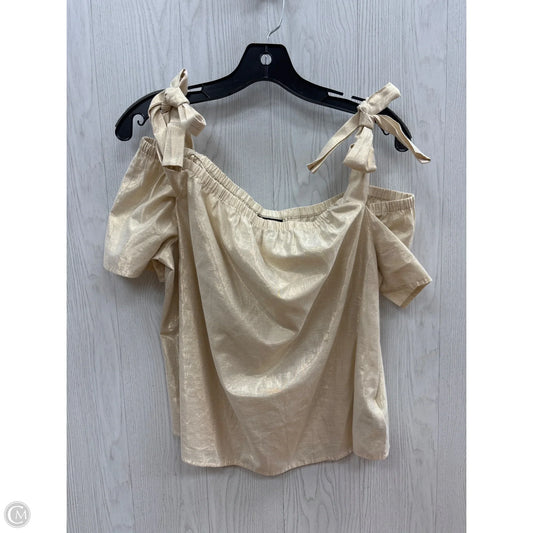 Top Short Sleeve By Ana In Gold, Size: M