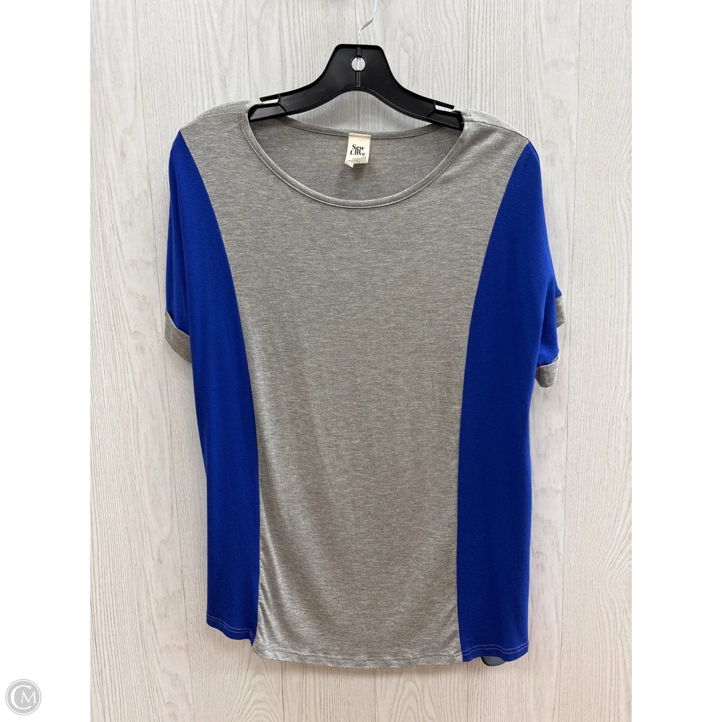Top Short Sleeve By Sew In Love In Grey, Size: S