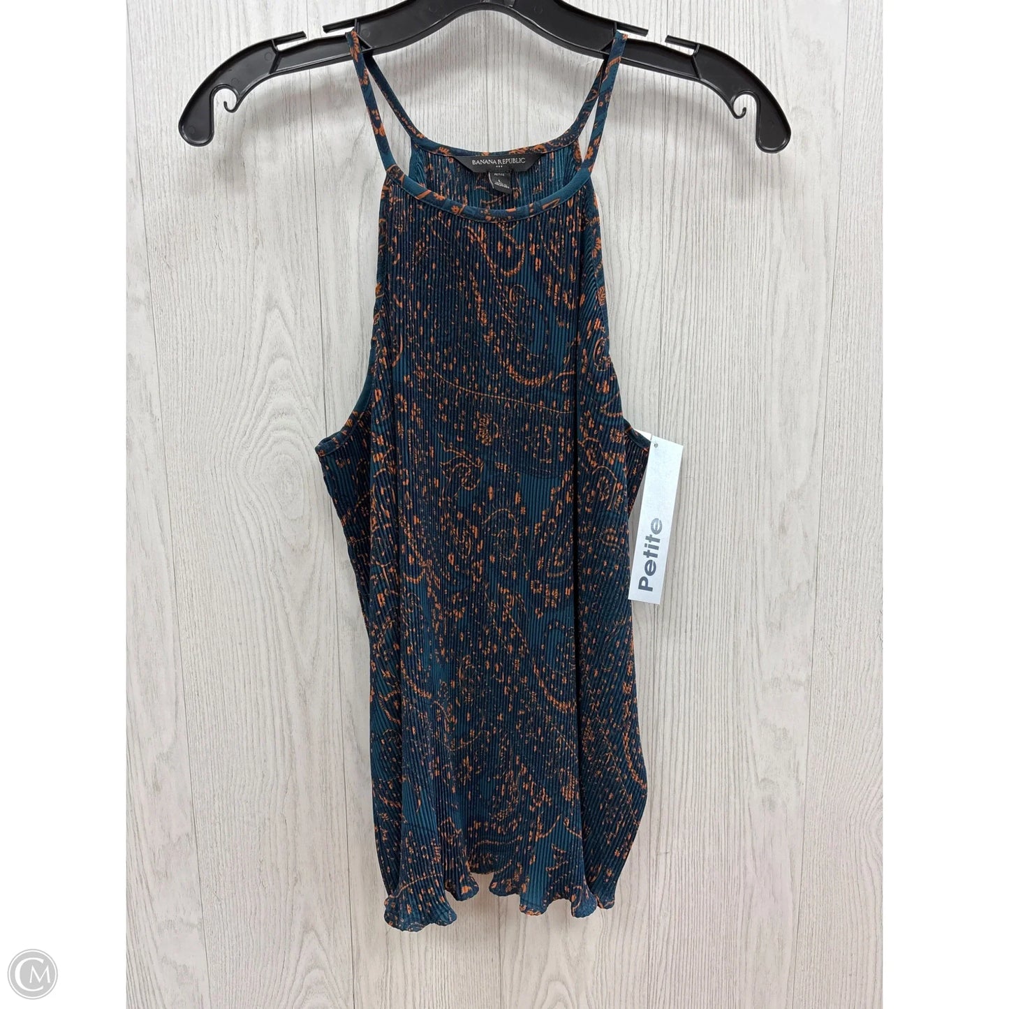 Top Sleeveless By Banana Republic In Teal, Size: Petite L