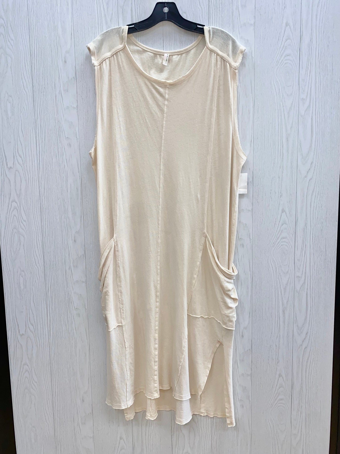 Cream Dress Casual Short Free People, Size L