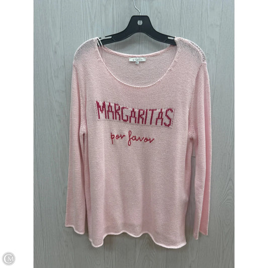 Sweater By Miracle In Pink, Size: L