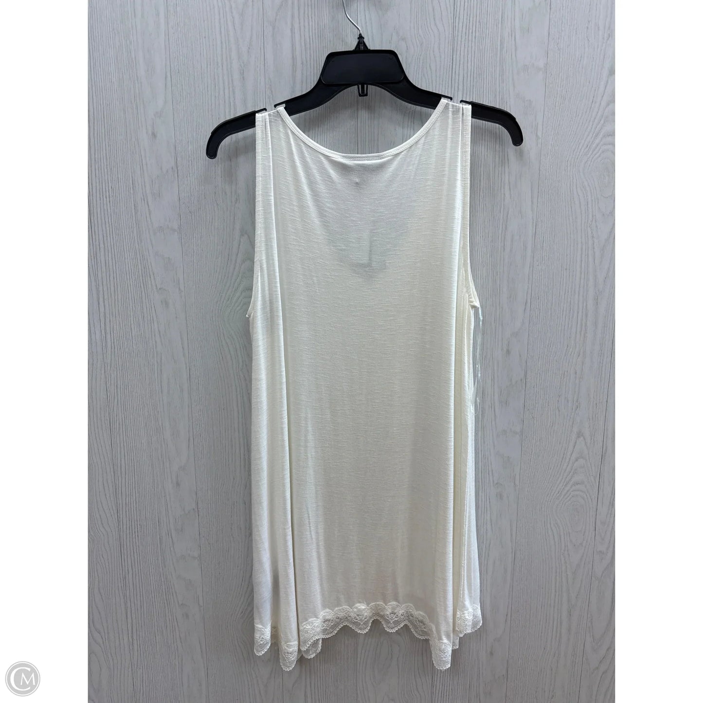 Top Sleeveless By Lane Bryant In Cream, Size: L