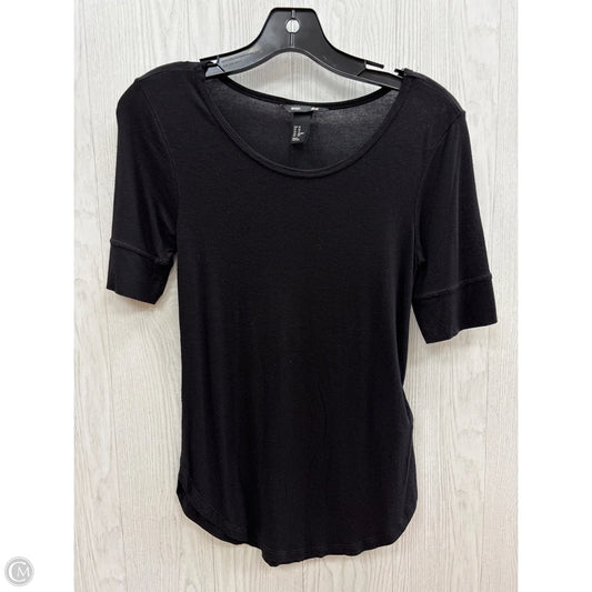 Top Short Sleeve By H&m In Black, Size: Xs