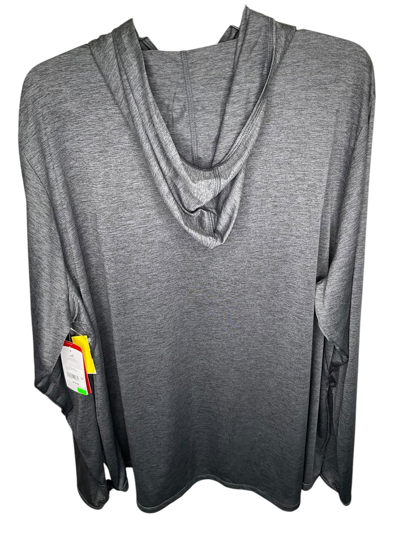 Athletic Top Long Sleeve Hoodie By Bcg In Grey, Size: 3x