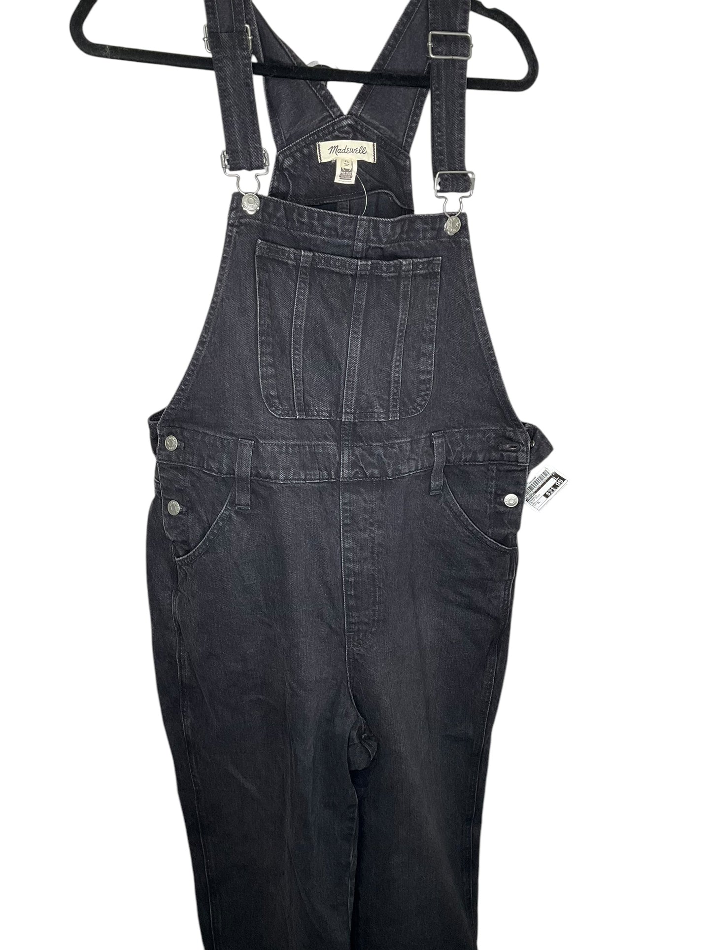 Overalls By Madewell In Black Denim, Size: Xl