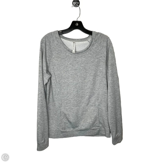 Athletic Sweatshirt Crewneck By Fabletics In Grey, Size: M