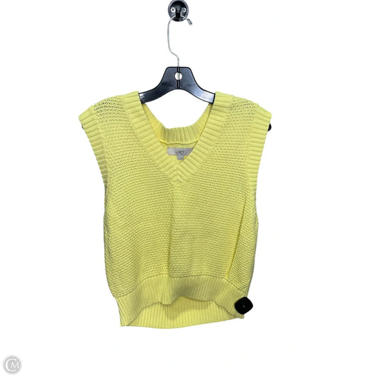 Vest Sweater By Loft In Yellow, Size: L