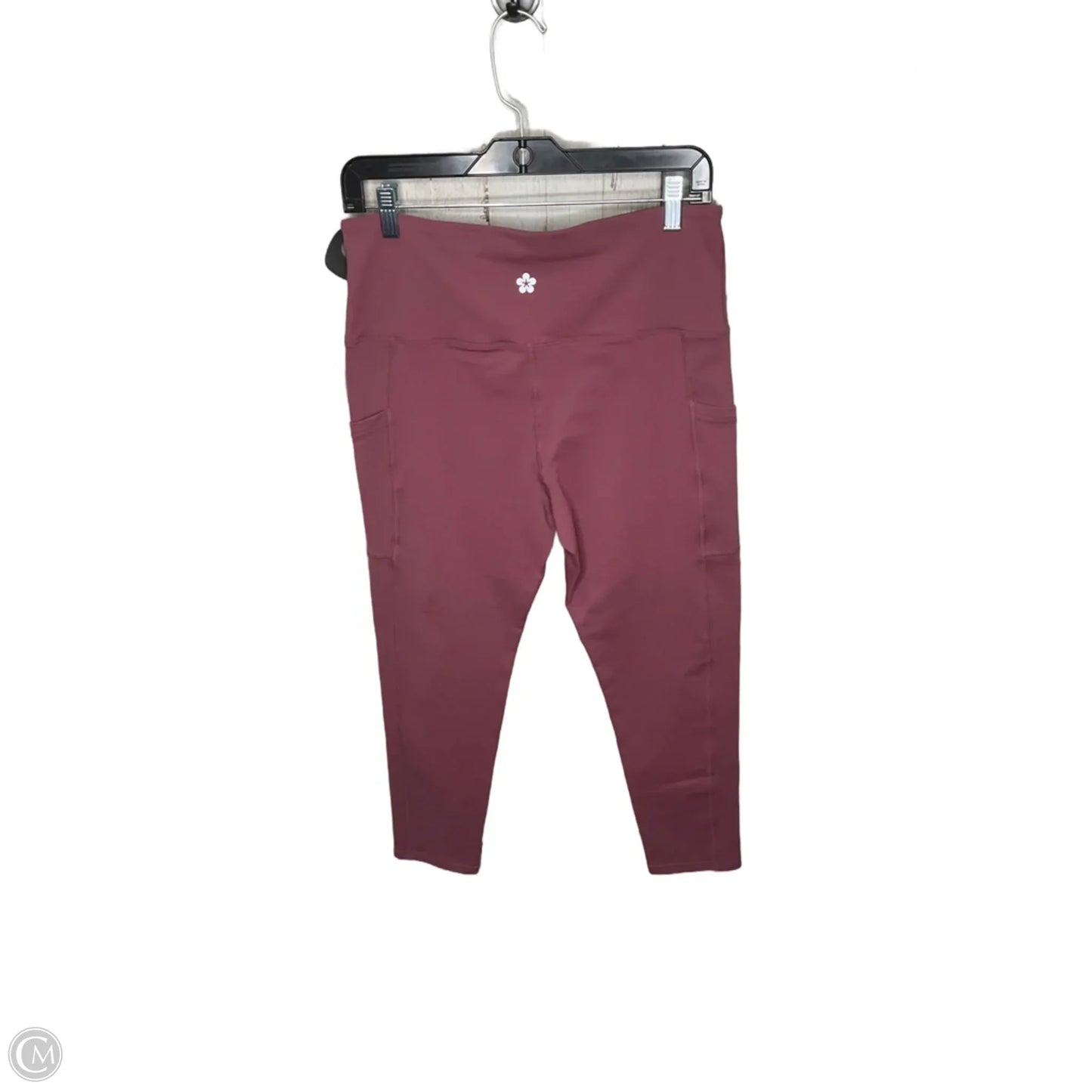 Athletic Leggings By Tuff Athletics In Pink, Size: L