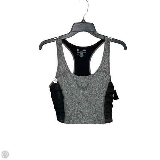 Athletic Bra By Xersion In Black & Grey, Size: Xxl