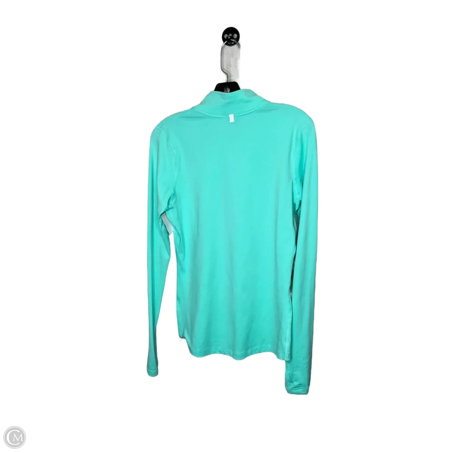 Athletic Top Long Sleeve Collar By Nike In Blue, Size: S