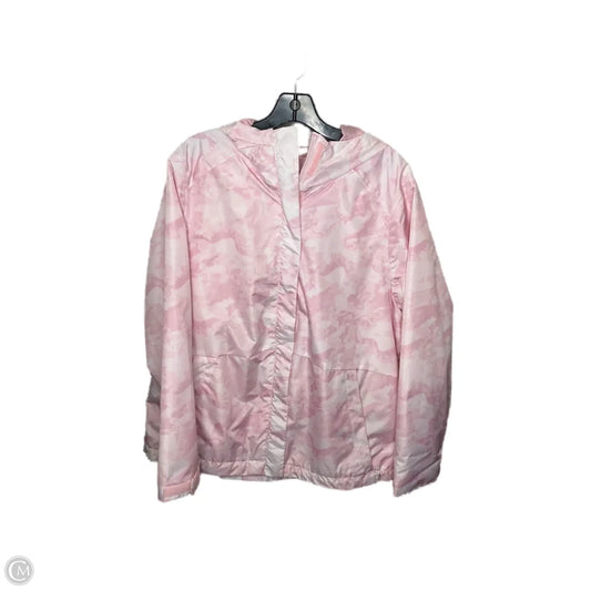 Jacket Windbreaker By Clothes Mentor In Pink, Size: 2x